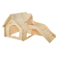 Produktbild von Resch Nagervilla 28 Kleintierhaus aus naturbelassenem Massivholz für Meerschweinchen Degu Ratten und Kaninchen