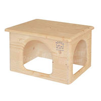 Produktbild von Resch Nr. 23 Meerschweinchenhaus aus naturbelassenem Fichtenmassivholz für Kaninchen Chinchilla und Ratten 31x19x21 cm