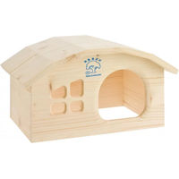 Produktbild von Resch Wichtelhaus Nagerhaus aus naturbelassenem Holz für Kaninchen Meerschweinchen und Degus - 1 Stk.