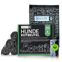 Produktbild von Rescute Hundekotbeutel Biologisch Abbaubar und Kompostierbar Schwarz 120 Stück - 8 x 15 Stk.