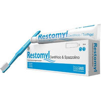 Produktbild von Restomyl Zahnpflege Set mit Zahnpasta und Extrasoft Zahnbürste Blau
