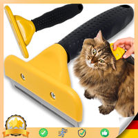 Produktbild von Retoo Tierhaarentferner Fusselbürste für Hunde und Katzen aus Kunststoff in Gelb