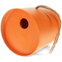 Produktbild von Rex London Rundes Bambus-Nistkästchen für Wildvögel in Orange