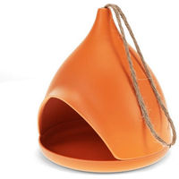 Produktbild von Rex London Vogelhaus Futterstation aus Bambus in Orange 17,5x19,5cm
