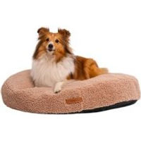 Produktbild von Rexproduct Coco Teddy Hundekissen aus Plüsch in Beige Größe M für kleine und mittlere Hunde