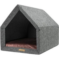 Produktbild von Rexproduct Hundebett aus Stoff Dunkelgrau Rot Größe L allergikerfreundlich