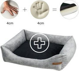 Rexproduct Otto Orthopädisches Hundebett aus Stoff in Schwarz XL – Bild 1 von 2