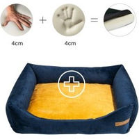 Produktbild von Rexproduct Otto Orthopädisches Hundebett Blau Gelb XL