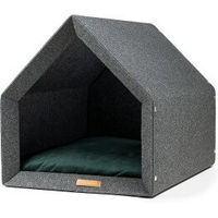 Produktbild von Rexproduct PetHome Hundebett aus Stoff in Grau und Dunkelgrün Größe M allergikerfreundlich