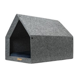 Rexproduct PetHome Hundebett aus Stoff in Grau und Navy Grösse L allergikerfreundlich – Bild 1 von 2