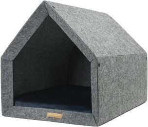 Rexproduct PetHome Hundebett aus Stoff in Grau und Navy Grösse S mit Oeko-Tex und Global Recycled Standard Zertifizierung – Bild 1 von 2