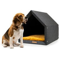 Produktbild von Rexproduct PetHome Hundebett Hund Welpe Grau Gelb Größe M aus Stoff mit Oeko-Tex und Global Recycled Standard