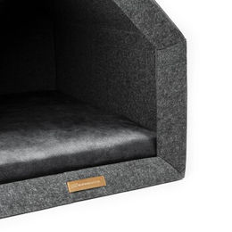 Produktbild von Rexproduct PetHome Kuschelhöhle für Haustiere Dunkelgrau Graphit Natur Größe M