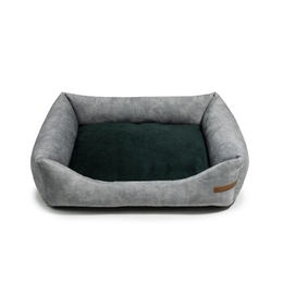 Rexproduct SoftColor Luxury Hundebett allergikerfreundlich in Grau Dunkelgrün Größe M – Bild 1 von 2