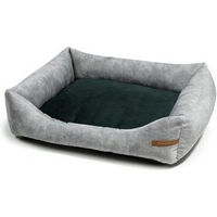 Produktbild von Rexproduct SoftColor Luxury Hundebett in Grau Dunkelgrün Größe L allergikerfreundlich