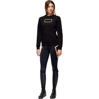 Produktbild von RG Italy Sweatshirt für Damen mit Rundhalsausschnitt aus Baumwolle Schwarz Größe L