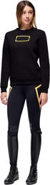 Produktbild von RG Italy Sweatshirt für Damen mit Rundhalsausschnitt aus Baumwolle Schwarz Größe S