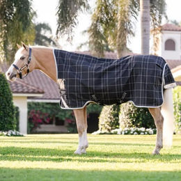 Rhino Wug Pony Turnout Decke schwarz grau und weiß kariert 122 cm – Bild 1 von 1