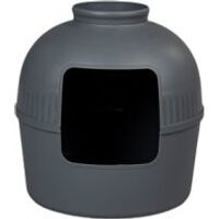 Produktbild von RHRQuality Katzentoilette Flower XXL Möbel-Toilette aus Kunststoff in Grau