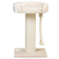 Produktbild von RHRQuality Kratzbaum für große Katzen Chartreux in Beige mit 20 cm Sisalstamm und 60 cm Liegefläche 80 cm hoch