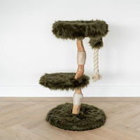 Produktbild von RHRQuality Kratzbaum Furry Bengaal für Katzen in Forest Green mit 2 Sisalpalen und 85 cm Höhe