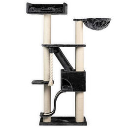 RHRQuality Kratzbaum Kilimandjaro de Luxe für große Katzen in Grau mit Sisalstämmen und 195 cm Höhe – Bild 1 von 7