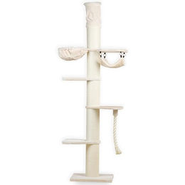 RHRQuality Kratzbaum Maine Coon Tower für große Katzen mit extra dicken Sisalpalen in Creme – Bild 1 von 3