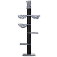 Produktbild von RHRQuality Kratzbaum Maine Coon Tower Plus für große Katzen mit extra dicken Sisalpalen in Schwarz und Lichtgrau