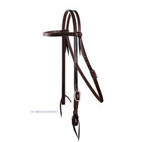 Produktbild von RHRQuality Leder Trensen Stirnband Headstall Single Buckle Braun