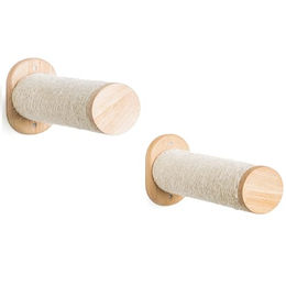 Produktbild von RHRQuality Wandmeubel Kletterwand für Katzen mit Sisalpalen Set in Beige