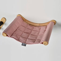 RHRQuality Wandmöbel Kletterwand für Katzen mit XXL Hängematte aus Holz in Rosa – Bild 1 von 2