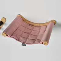Produktbild von RHRQuality Wandmöbel Kletterwand für Katzen mit XXL Hängematte aus Holz in Rosa