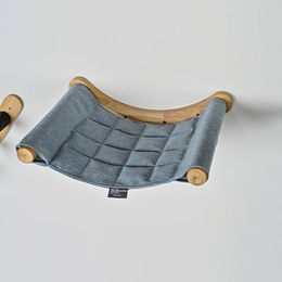 Produktbild von RHRQuality Wandmöbel Kletterwand für Katzen XXL Hängematte aus Stoff in Blau