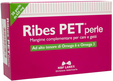Produktbild von Ribes Pet 30 Pearl Haut-Fell-Supplement Kapseln zur Pflege von Haut und Fell für Hunde und Katzen 30 Stück