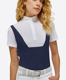 Rider's Gene Turniershirt Damen Competition Button Polo Shirt aus technischem Jersey Royal Blue Größe L – Bild 1 von 1