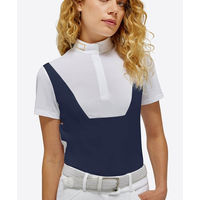 Produktbild von Rider's Gene Turniershirt Damen Competition Button Polo Shirt aus technischem Jersey Royal Blue Größe M