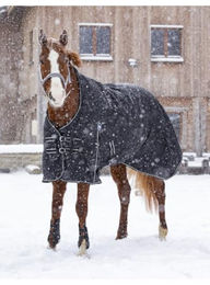 Riding World Decke mit Fleece-Futter Schwarz – Bild 1 von 3