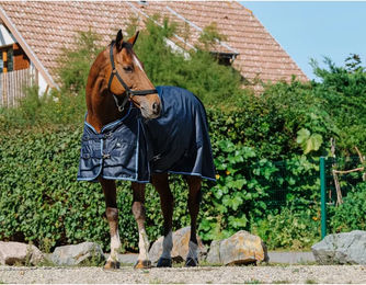 Riding World Eco 0g Outdoor-Pferdedecke aus Polyester in Blau – Bild 1 von 1