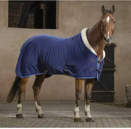 Riding World Equithème Komfort-Pferdedecke Abschwitzdecke mit Polsterung Blau – Bild 1 von 4