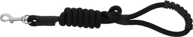 Produktbild von Riding World Lucky Hundeleine mit Griff aus Kunststoff in Schwarz-Silber 150 cm