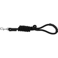 Produktbild von Riding World Lucky Hundeleine mit Griff aus Kunststoff in Schwarz-Silber 150 cm