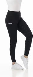 Riding World Reithose Damen Agadir Reitleggings mit Silikon-Vollbesatz und Handytaschen Schwarz Größe 40 – Bild 1 von 7