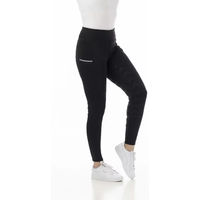 Produktbild von Riding World Reitleggings Agadir für Mädchen in Schwarz Größe 140 mit Silikon-Vollbesatz und Handytaschen