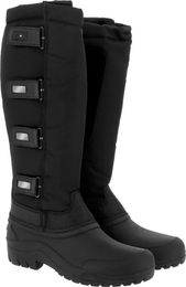 Riding World Reitstiefel für Kinder in Schwarz aus wasserdichtem Oxford-Gewebe für den Winter – Bild 1 von 1