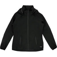 Produktbild von Riding World Riley Reitjacke für Damen in Schwarz mit Kapuze und Reißverschluss Größe M wasserdicht