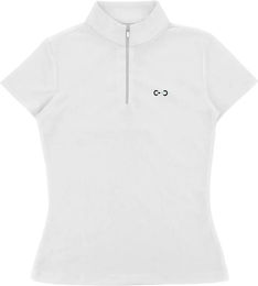 Produktbild von Riding World Roxane Reit-Poloshirt für Mädchen in Weiß aus Polyester