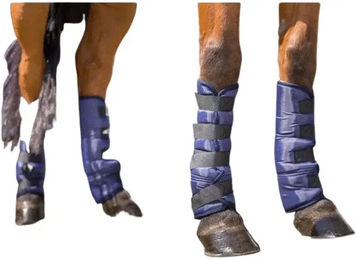 Riding World Transportgamaschen für Warmblut Pferde in Blau – Bild 1 von 5