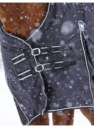 Riding World Wasserdichte Pferdedecke mit Fleece-Futter in Schwarz – Bild 1 von 3