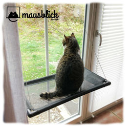 riijk Katzen-Hängematte Mausblick Fensterliege aus Kunststoff in Schwarz – Bild 1 von 13