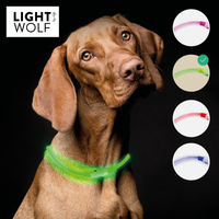Produktbild von riijk LED Leuchthalsband für Hunde und Katzen grün wasserfest wiederaufladbar - 1 Stk.